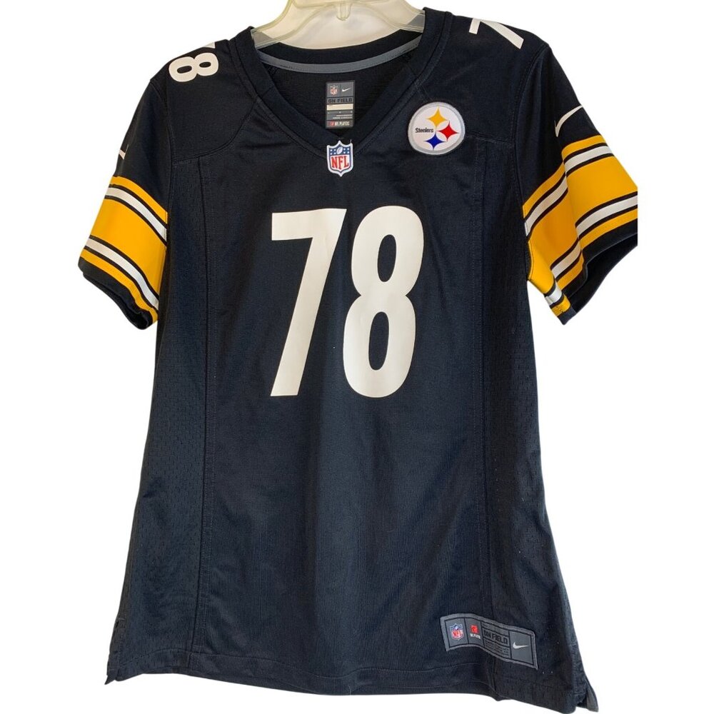 Nike NFL Steelers Villanueva #78 Womens On Field Jersey Black Size L EUC